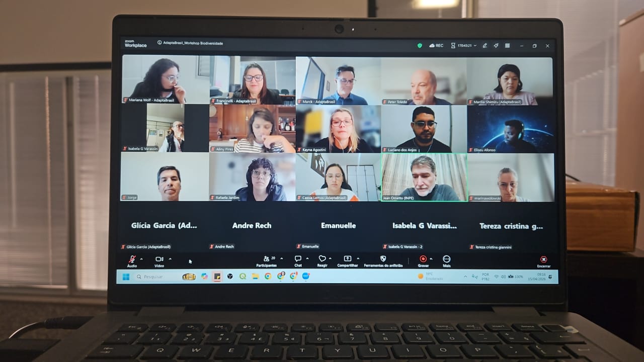 Imagem do primeiro workshop sobre risco climático para polinizadores no AdaptaBrasil